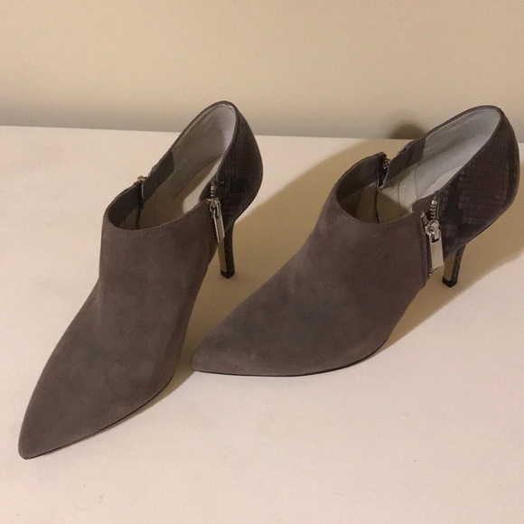 Michael Kors  Suede Snakeskin Print Booties - Picture 8 of 8